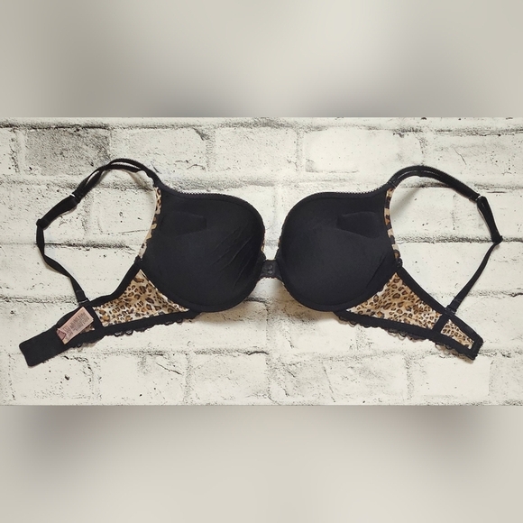 La Senza Leopard Print Padded Lace Trim Bra - Picture 9 of 14